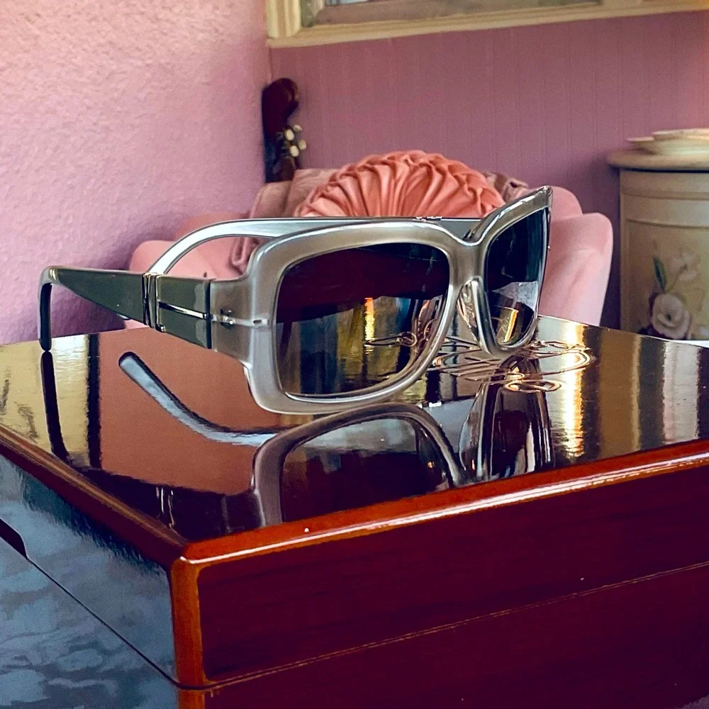 Karl Lagerfeld Silver Rectangular Sunglasses Retail$228 - Picture 5 of 11